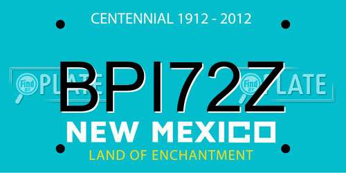BPI72Z New Mexico License Plate