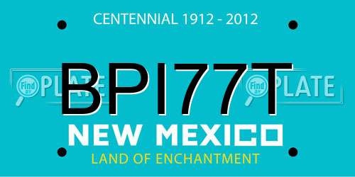 BPI77T New Mexico License Plate
