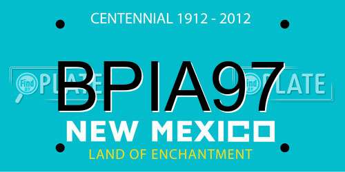 BPIA97 New Mexico License Plate