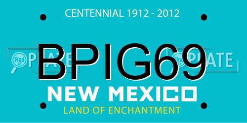BPIG69 New Mexico License Plate