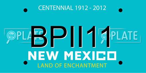 BPII11 New Mexico License Plate