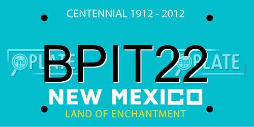 BPIT22 New Mexico License Plate
