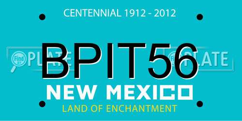BPIT56 New Mexico License Plate
