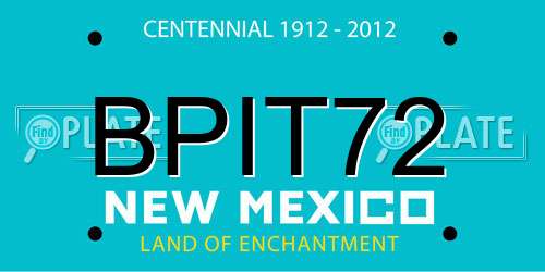 BPIT72 New Mexico License Plate