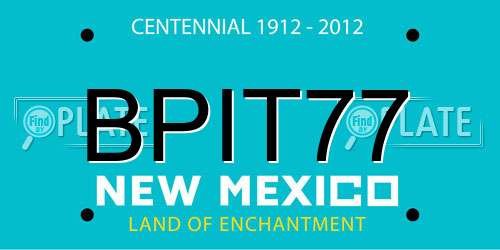 BPIT77 New Mexico License Plate