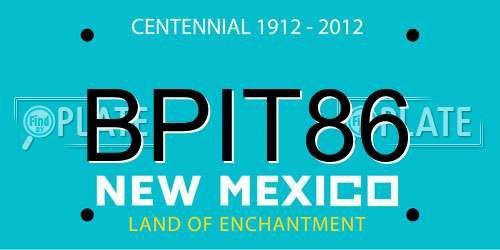 BPIT86 New Mexico License Plate