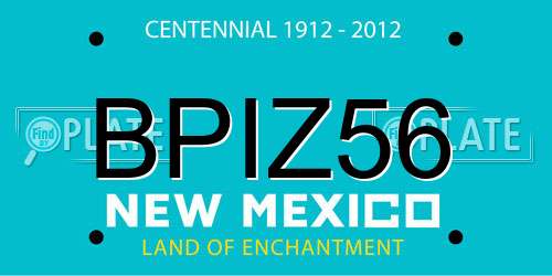 BPIZ56 New Mexico License Plate