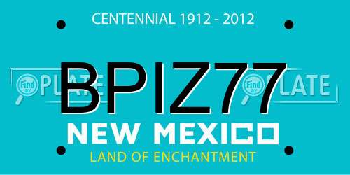 BPIZ77 New Mexico License Plate