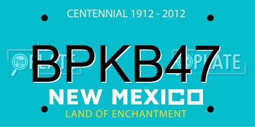 BPKB47 New Mexico License Plate