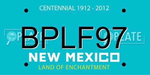 BPLF97 New Mexico License Plate