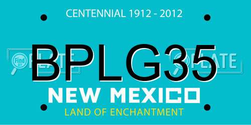 BPLG35 New Mexico License Plate