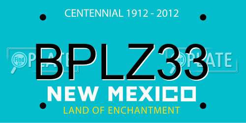 BPLZ33 New Mexico License Plate