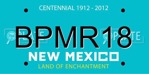 BPMR18 New Mexico License Plate