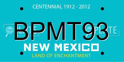 BPMT93 New Mexico License Plate