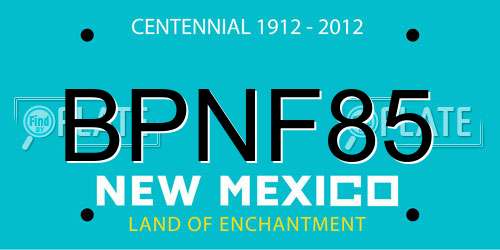 BPNF85 New Mexico License Plate