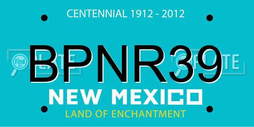 BPNR39 New Mexico License Plate