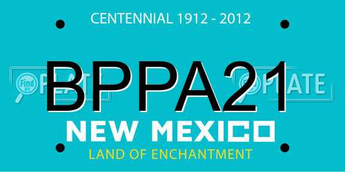 BPPA21 New Mexico License Plate