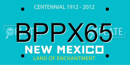 BPPX65 New Mexico License Plate