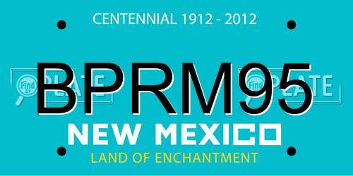 BPRM95 New Mexico License Plate