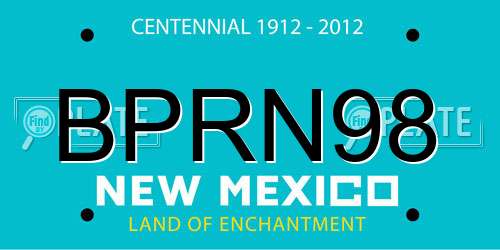 BPRN98 New Mexico License Plate