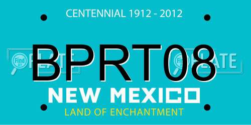 BPRT08 New Mexico License Plate