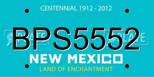 BPS5552 New Mexico License Plate