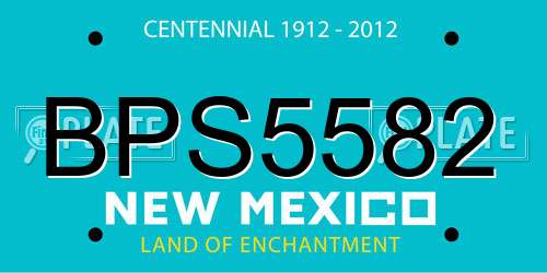 BPS5582 New Mexico License Plate