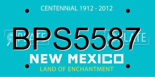 BPS5587 New Mexico License Plate