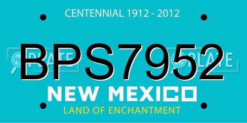 BPS7952 New Mexico License Plate