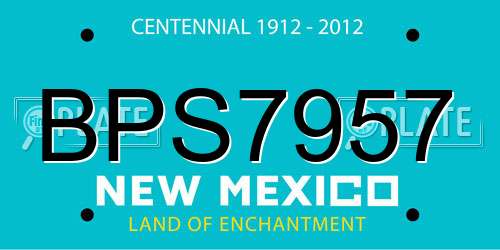 BPS7957 New Mexico License Plate