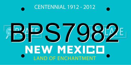 BPS7982 New Mexico License Plate
