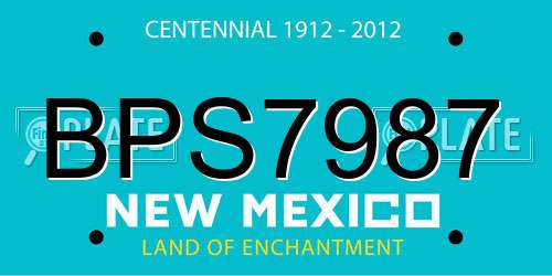 BPS7987 New Mexico License Plate