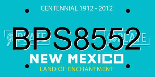 BPS8552 New Mexico License Plate