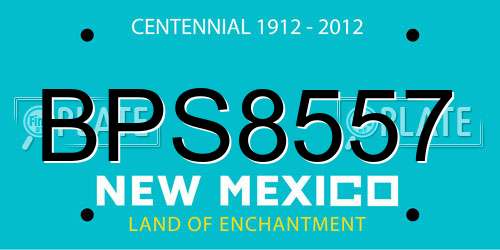 BPS8557 New Mexico License Plate