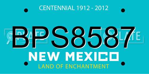 BPS8587 New Mexico License Plate