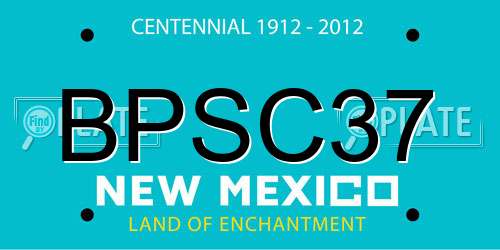 BPSC37 New Mexico License Plate