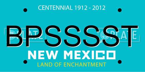BPSSSST New Mexico License Plate