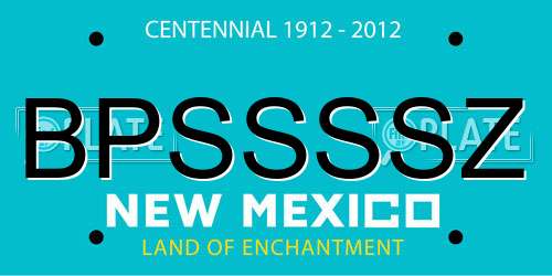 BPSSSSZ New Mexico License Plate