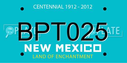 BPT025 New Mexico License Plate