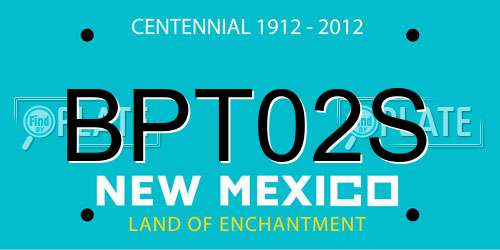 BPT02S New Mexico License Plate