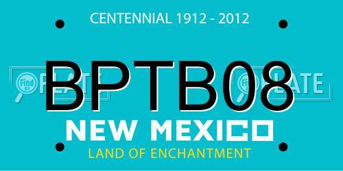 BPTB08 New Mexico License Plate