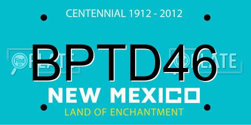 BPTD46 New Mexico License Plate