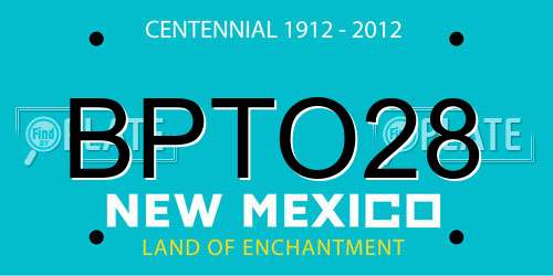 BPTO28 New Mexico License Plate