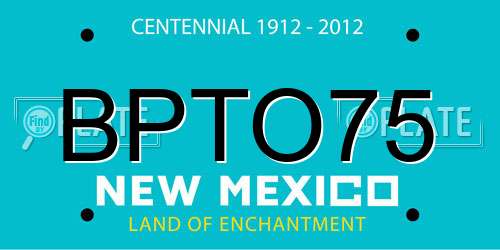 BPTO75 New Mexico License Plate