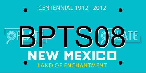 BPTS08 New Mexico License Plate