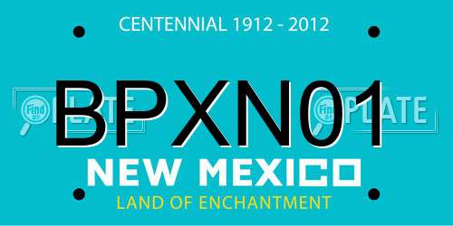 BPXN01 New Mexico License Plate