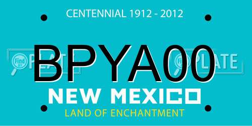 BPYA00 New Mexico License Plate