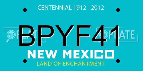 BPYF41 New Mexico License Plate