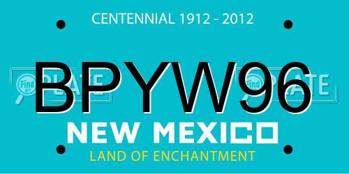 BPYW96 New Mexico License Plate