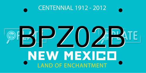 BPZ02B New Mexico License Plate